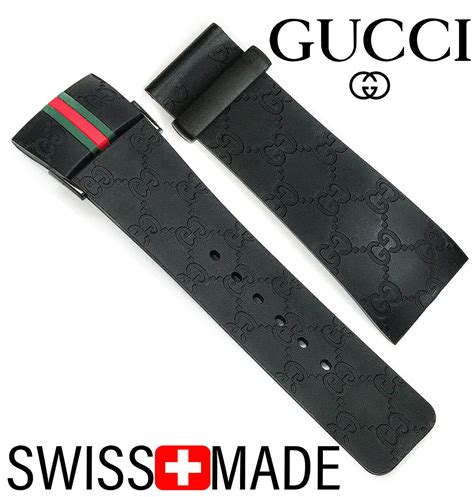 gucci black rubber watch|Gucci rubber watch band replacement.